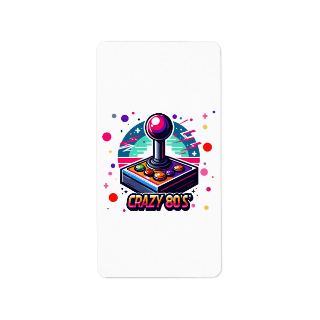 crazy 80s old School Style Label (Front)