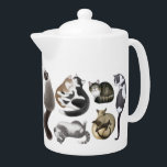 Crazy About Cats Teapot<br><div class="desc">Original fine art design of a variety of cats from Himalayan and Siamese to shorthairs, tabbies and more by artist Carolyn McFann of Two Purring Cats Studio printed on a quality teapot for cat lovers. See a few of our products below (click to go to that product) and visit our...</div>