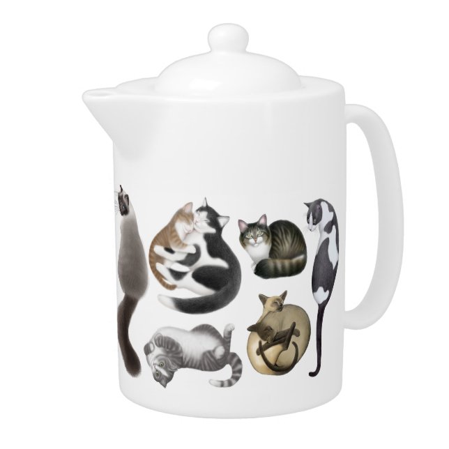 Crazy About Cats Teapot (Right)