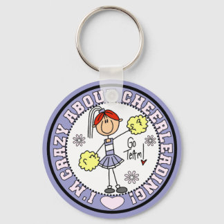 Crazy About Cheerleading T-shirts and Gifts Keychain