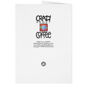 Crazy about Coffee black border Card (Back)