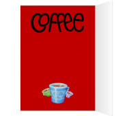 Crazy about Coffee black border Card (Inside (Left))