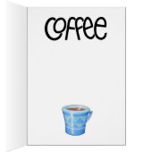 Crazy about Coffee black border Card (Inside (Right))