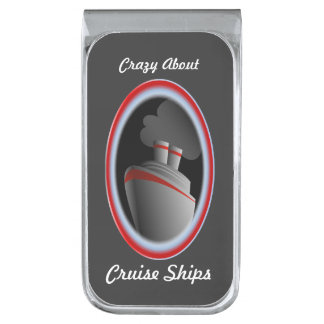 Crazy About Cruise Ships Silver Finish Money Clip