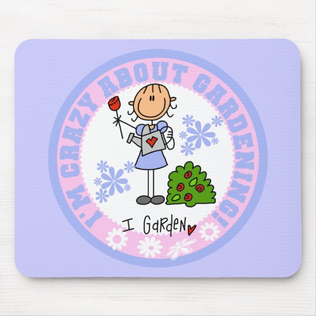 Crazy About Gardening Mousepad (Front)