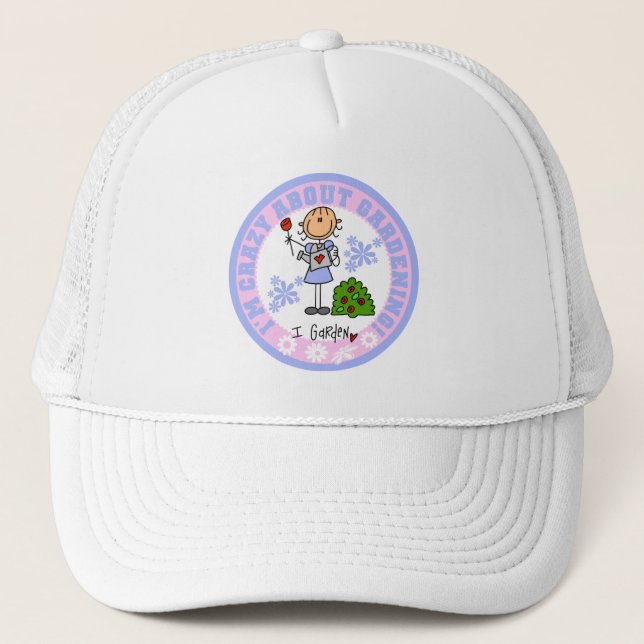 Crazy About Gardening Trucker Hat (Front)