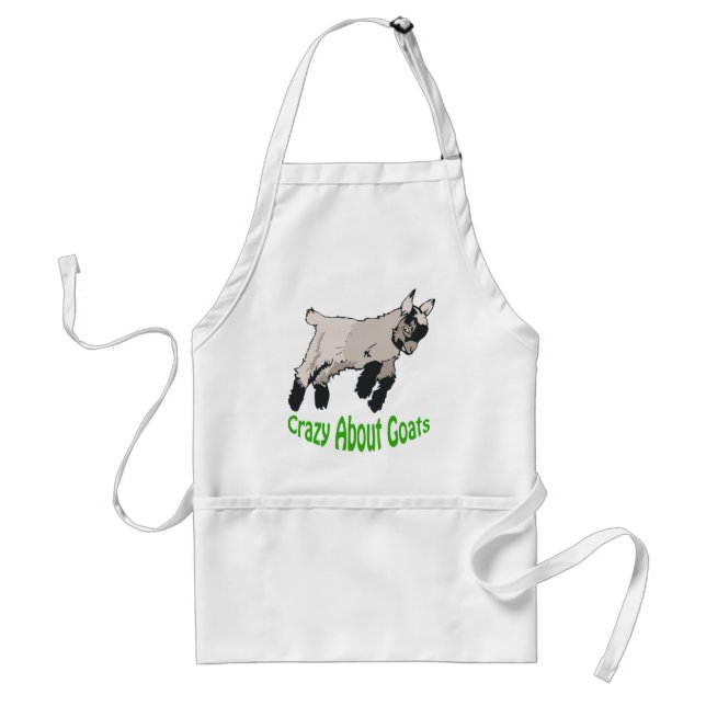Crazy About Goats Adult Apron (Front)