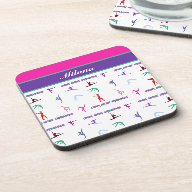 Crazy About Gymnastics Beverage Coaster (Left Side)