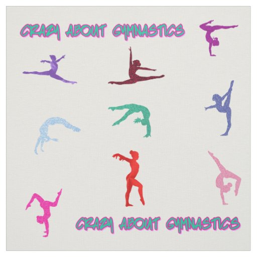 Crazy About Gymnastics Fabric