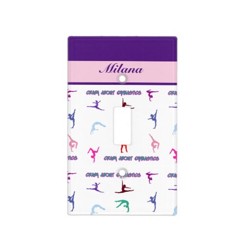 Crazy About Gymnastics Light Switch Cover