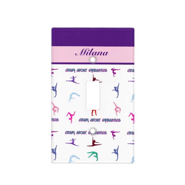 Crazy About Gymnastics Light Switch Cover (Front)