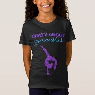 Crazy About Gymnastics Purple & Aqua T-Shirt