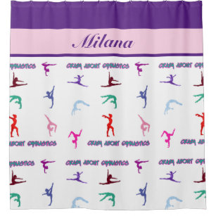 Crazy About Gymnastics Shower Curtain