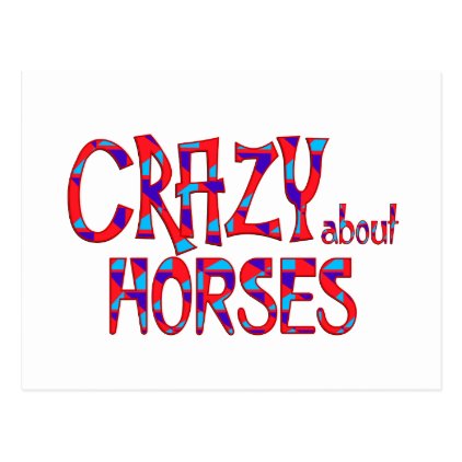 Crazy About Horses Postcard