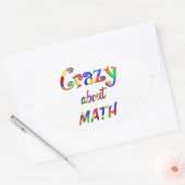 Crazy about Math Oval Sticker (Envelope)