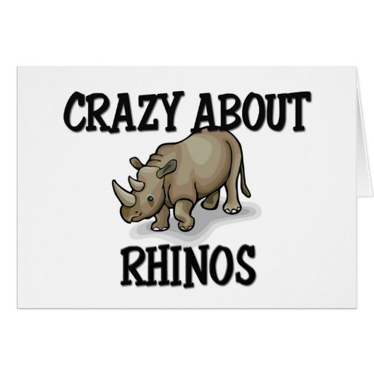Crazy About Rhinos Cards (Front Horizontal)