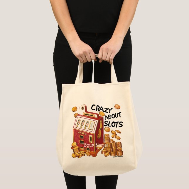 Crazy About Slots Tote Bag (Front (Product))