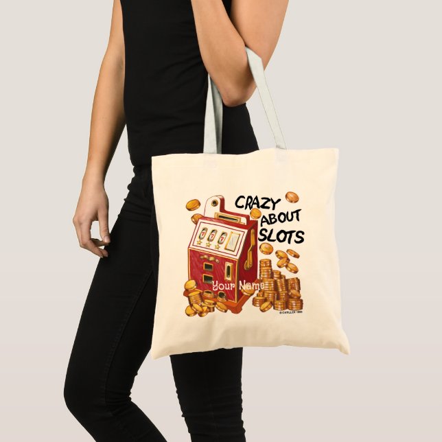 Crazy About Slots Tote Bag (Front (Product))