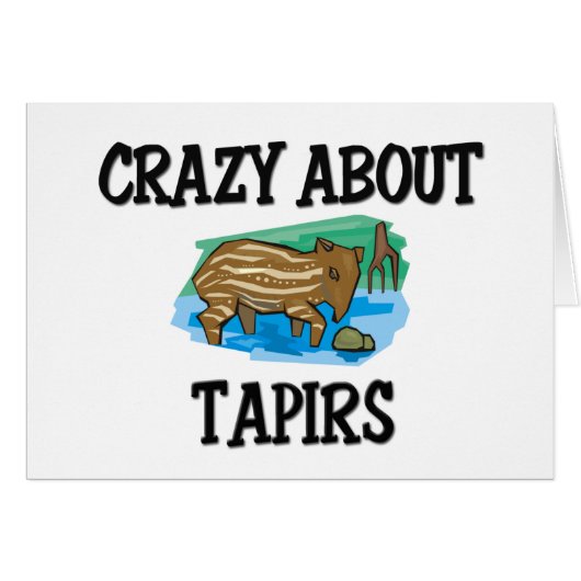 Crazy About Tapirs Cards (Front Horizontal)