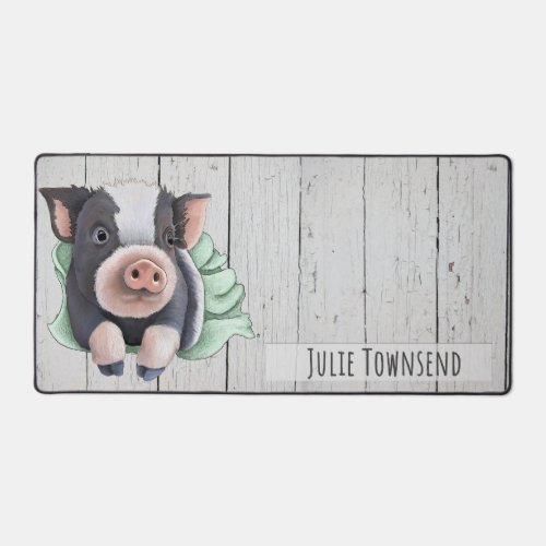 Crazy About the Farm Desk Mat _ Pig in a Blanket