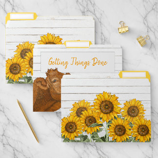 Crazy About the Farm-Sunshine the Cow - Set of 3 File Folder