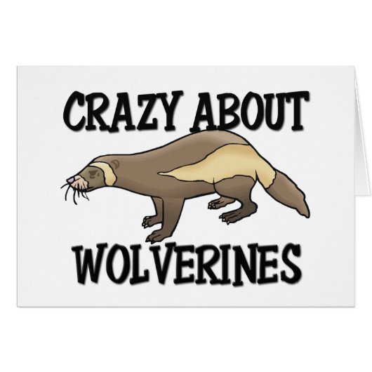 Crazy About Wolverines Cards (Front Horizontal)
