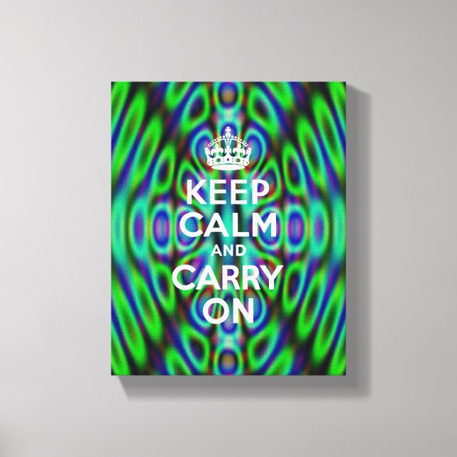 Crazy Abstract  Keep Calm Canvas Print (Front)