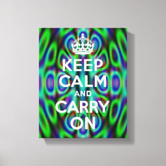 Crazy Abstract Keep Calm Canvas Print