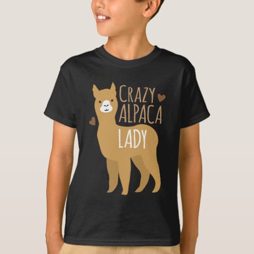 Crazy alpaca lady T_Shirt