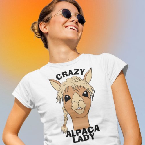 Crazy Alpaca Lady T_Shirt