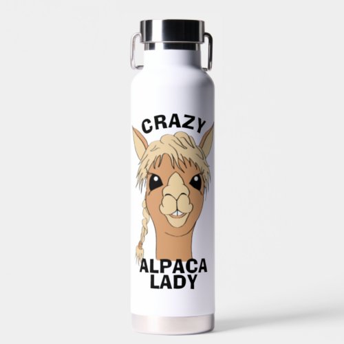 Crazy Alpaca Lady  Water Bottle