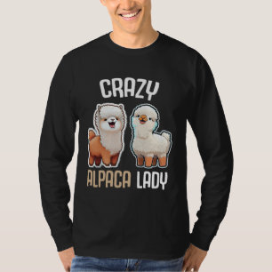Crazy Alpaca Lady Women s Cute Alpaca Lama Zoo  1 T-Shirt