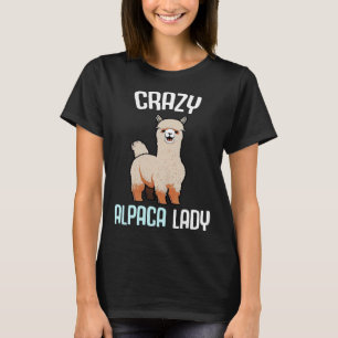 Crazy Alpaca Lady Women s Cute Alpaca Lama Zoo 3 T-Shirt