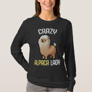 Crazy Alpaca Lady Women s Cute Alpaca Lama Zoo 5 T-Shirt