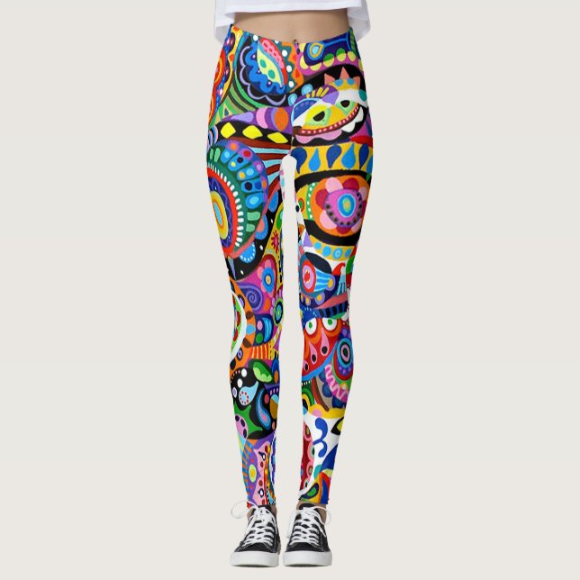 Crazy and Colorful Leggings (Front)