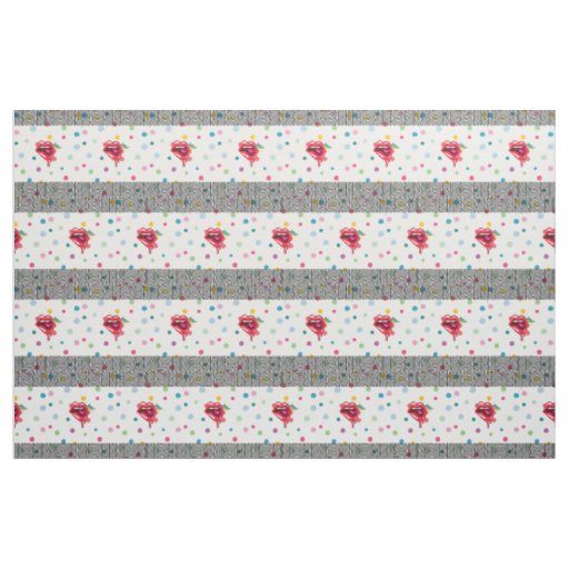 CRAZY AND FUN LIPS FABRIC