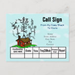 Crazy Antenna Ham Radio Shack QSL Cards