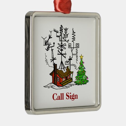 Crazy Antenna House Ham Radio Christmas Ornament Zazzle