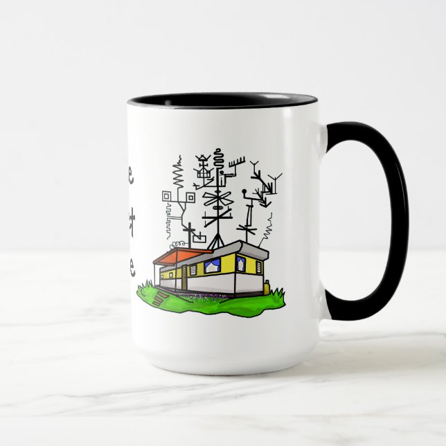 Crazy Antenna Mobile Home Ham Radio Mug  #1 (Right)