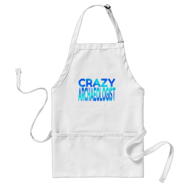 Crazy Archaeologist Adult Apron (Front)