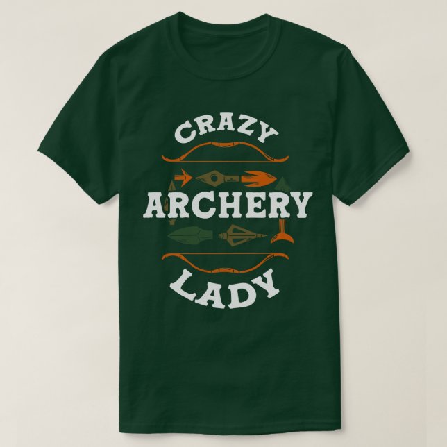 Crazy Archery Lady Archer T-Shirt (Design Front)