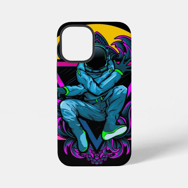 Crazy Astronaut iPhone Case (Back)