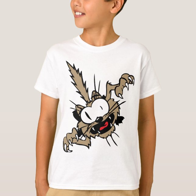 Crazy Attack Cat T-Shirt (Front)