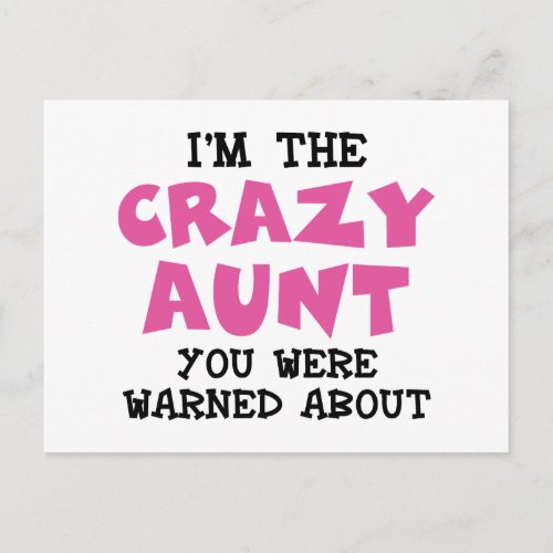 Crazy Aunt Postcard