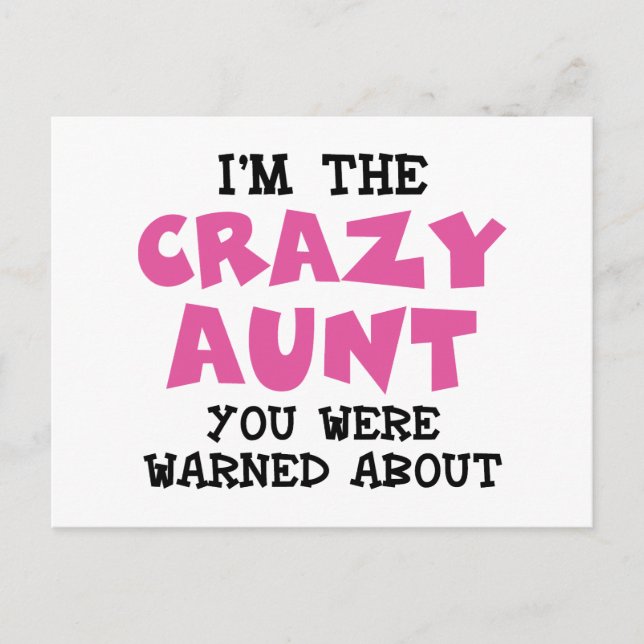 Crazy Aunt Postcard (Front)