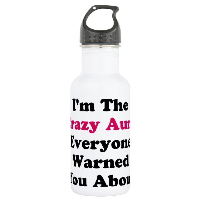 Crazy Aunt Water Bottle (Front)