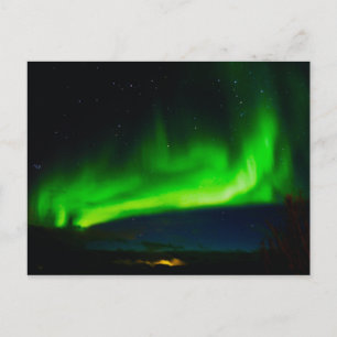 Crazy Aurora Flare, Beautiful Northern lights Postcard