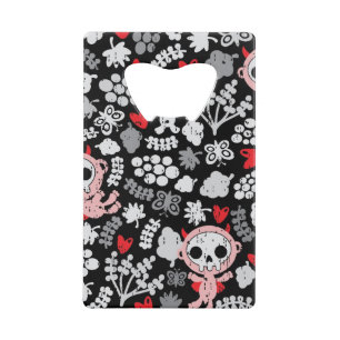 Crazy babies pattern credit card bottle opener