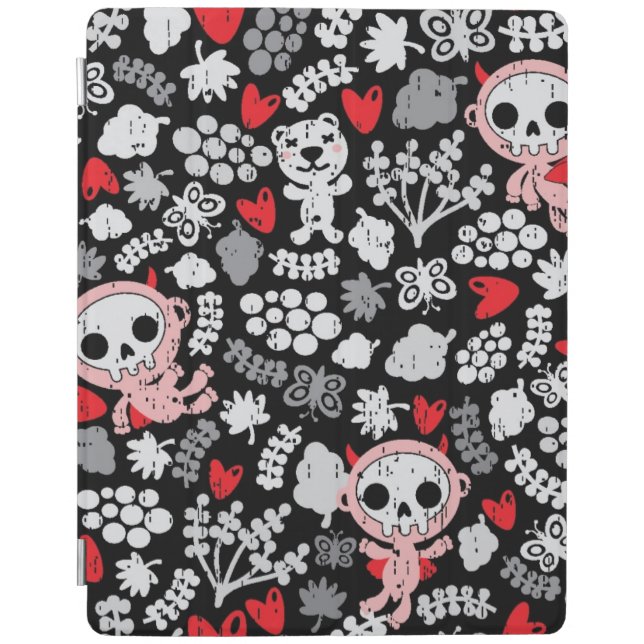 Crazy babies pattern iPad smart cover (Front)