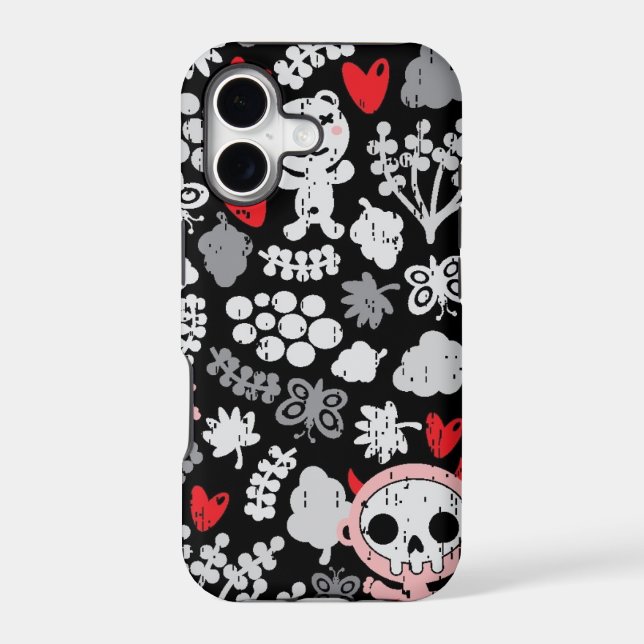 Crazy babies pattern iphone case (Back)